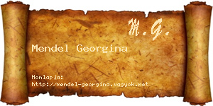 Mendel Georgina névjegykártya